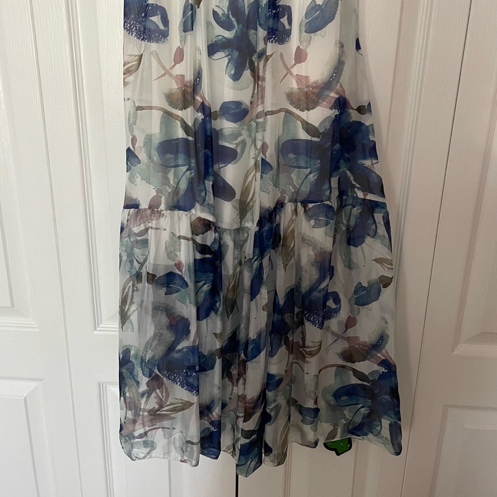 Le Raganne Blue and White Scoop Neck Maxi Sundress - Picture 2 of 11
